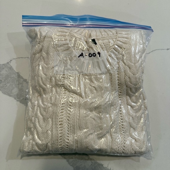 Talbots Women’s Pointelle Cable Knit Cotton Chunky Sweater Ivory WM’s Small NWOT - Picture 12 of 14